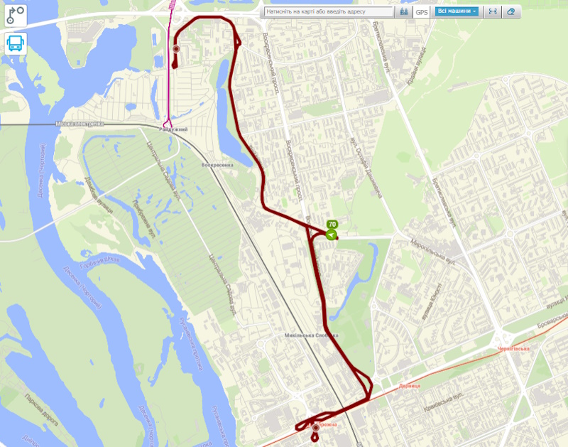 Автобус 70 Київ