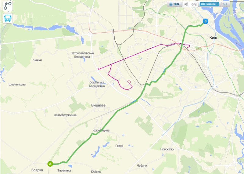 Електричка Тарасівка Київ