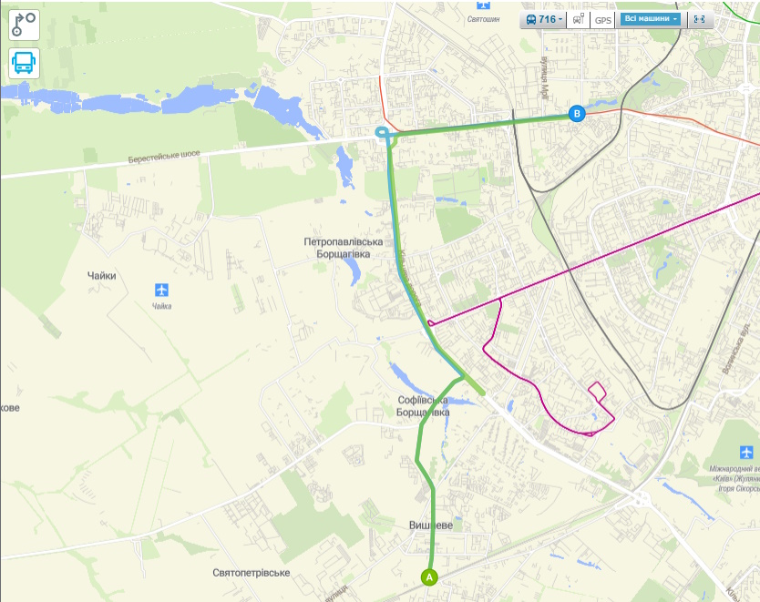 Електричка Київ — Вишневе