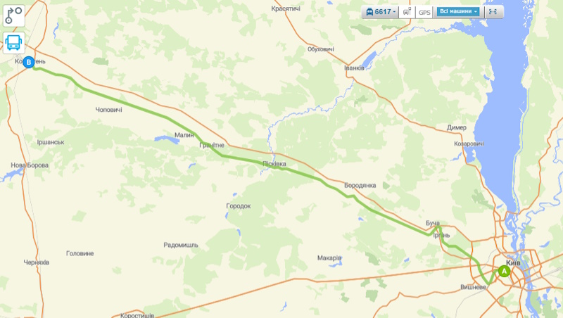 Електричка Київ — Коростень