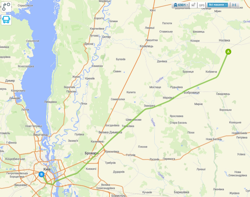 Електричка Київ — Носівка