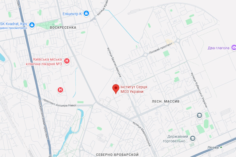 до інституту серця Київ